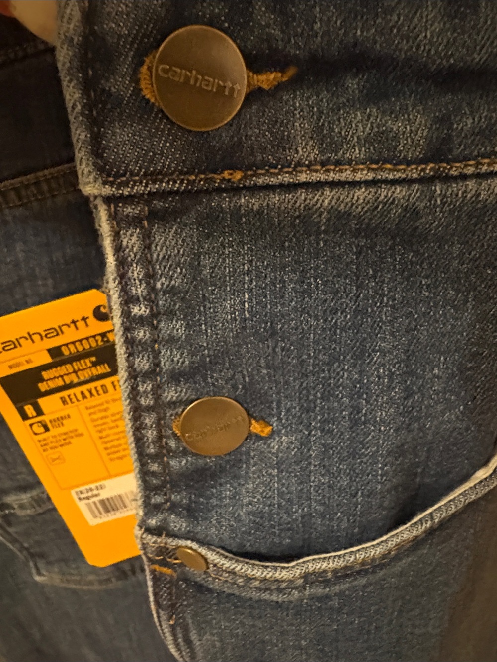 Carhartt 
Women's Rugged Flex® Relaxed Fit Denim Bib Overall - Picture 7 of 8